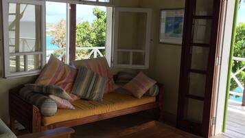 Télévision, lecteur de DVD, livres