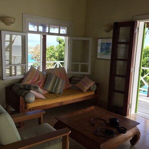 TV, DVD player, books