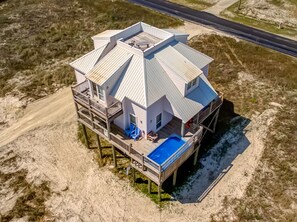 Exterior - Second Wind - Pool, Game Room, and fantastic Crow's Nest views of the Island! (Dauphin Island)