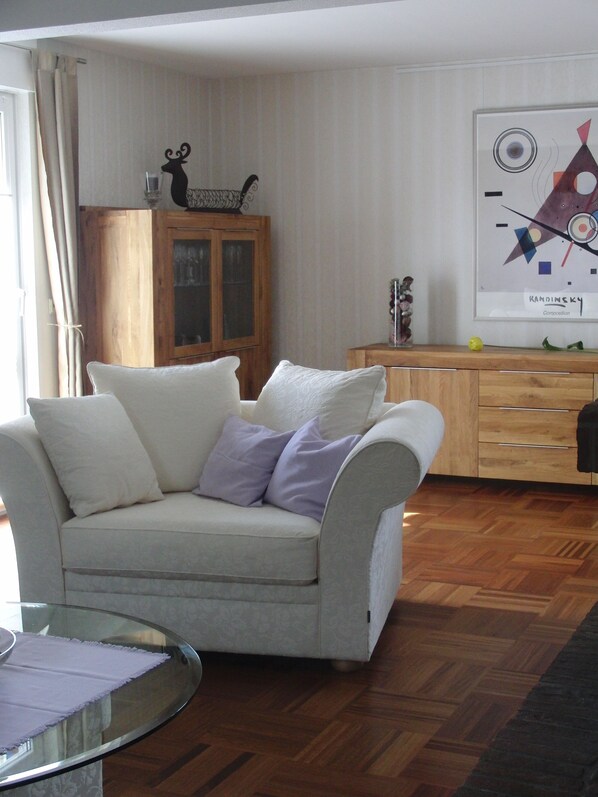 TV, fireplace, DVD player, books