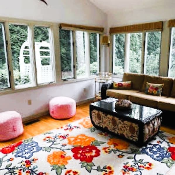 Smart TV, music library, stereo, computer monitors