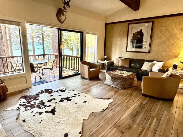 Télévision, cheminée, espaces bureaux