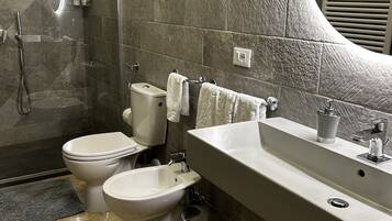 Ensemble douche/baignoire, sĂšche-cheveux, bidet, serviettes fournies