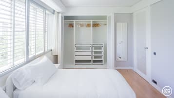 1 bedroom, desk, soundproofing, iron/ironing board