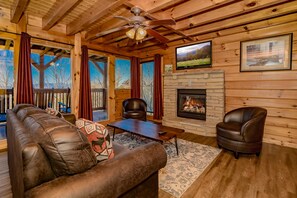 TV, fireplace, DVD player