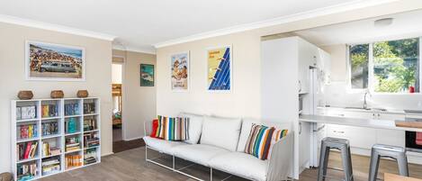 Smart TV, DVD player, books