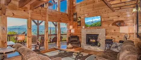 TV, fireplace, video games, streaming services