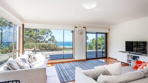 Televisión y chimenea 