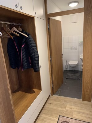 Douche, serviettes fournies