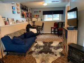 TV, video games, DVD player, books