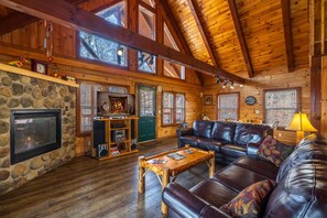 Smart TV, fireplace, video games, ping pong