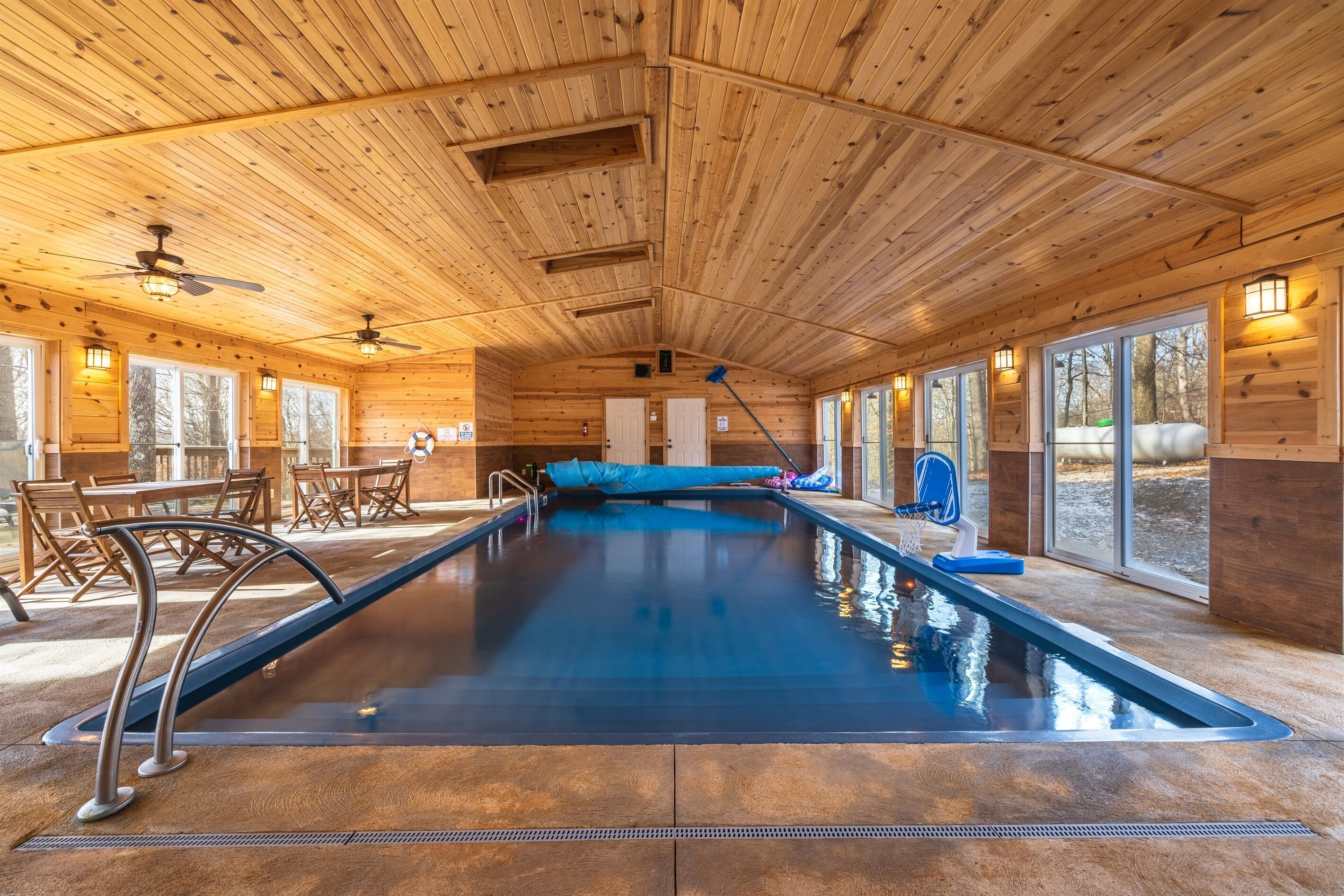 Indoor pool, a heated pool