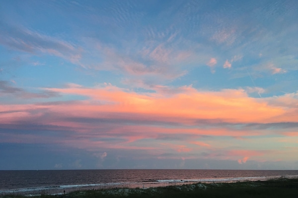 Sunset from the private balcony