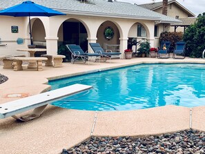 Outdoor pool, a heated pool - Close to it all Scottsdale Home!  Heated Pool¹ + Hot Tub.  Pet Friendly! (Scottsdale)
