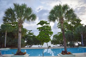 Piscine ext érieure, piscine à débordement