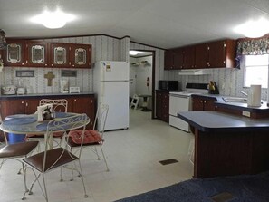 Fridge, microwave, oven, stovetop - No Stock Ranch: Secluded Home w/ Large Porch (alpine)