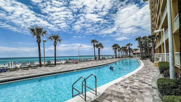 Et oppvarmet basseng