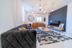 Apartment, Multiple Beds, Non Smoking, City View | Living area | Smart TV - YalaRent Sunny 3BR APT - Families only (Eilat)