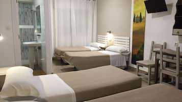 Desk, cots/infant beds, free WiFi, bed sheets