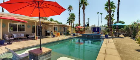 A heated pool
