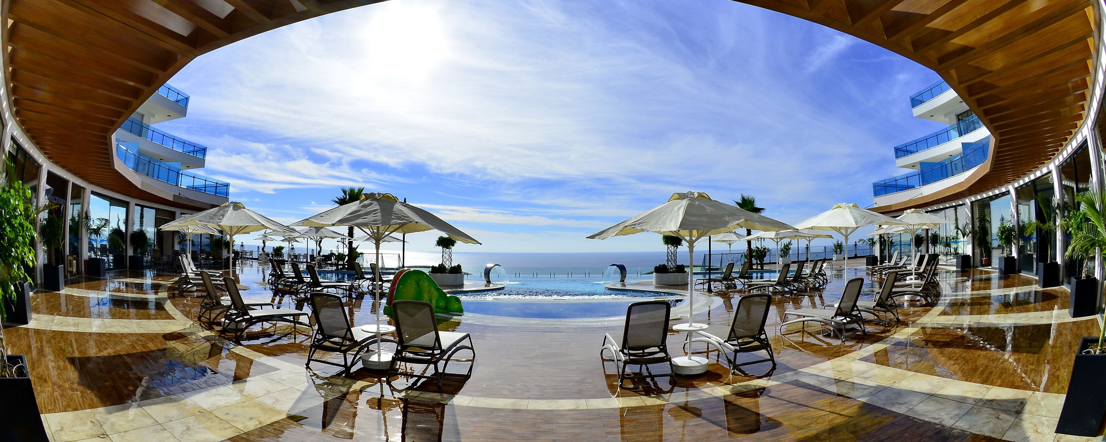 indoor pool, outdoor pool, open 9:00 am to 6:00 pm, pool umbrellas