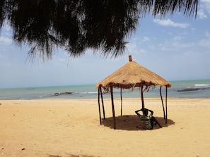 Beach nearby, sun-loungers