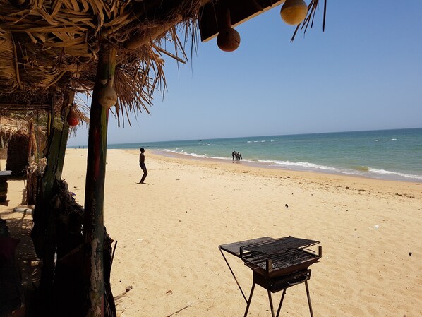 Playa en los alrededores y camastros 