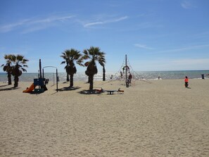 En la playa 