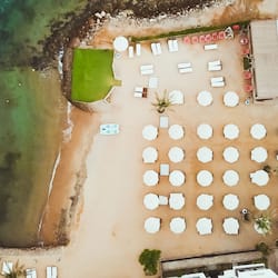 Private beach, beach bar