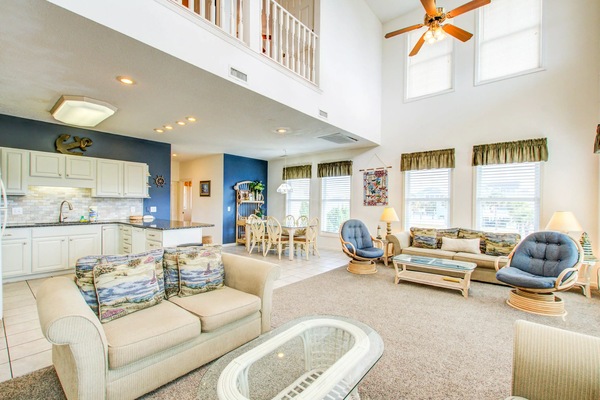 Televisio, DVD-soitin, kirjoja, musiikkikirjasto