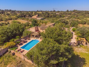 Pool - Rustic country typical country house with large pool and lawn area (Cas Concos des Cavaller)