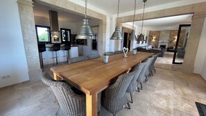 Dining - Luxury villa with panoramic sea views for 12 people, large pool, BBQ house (Cala Murada)