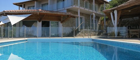 A heated pool