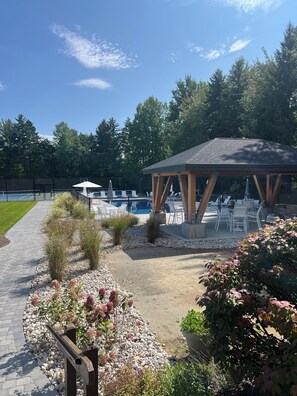 Piscina coperta, una piscina riscaldata