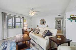 Smart TV, DVD player - Gulf-front Orange Beach Views, 50-feet from the Beach 3-bedrooms (Orange Beach)