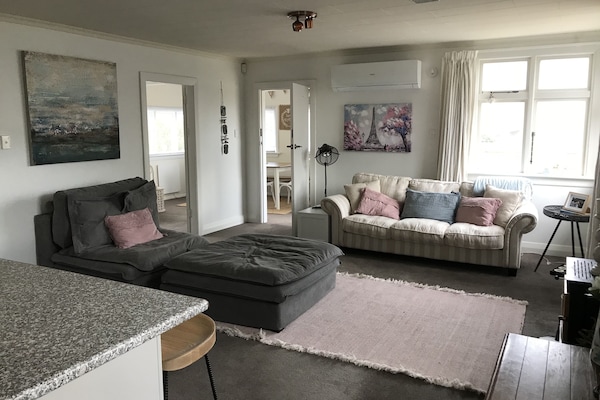 Open plan lounge with comfortable furnishings
