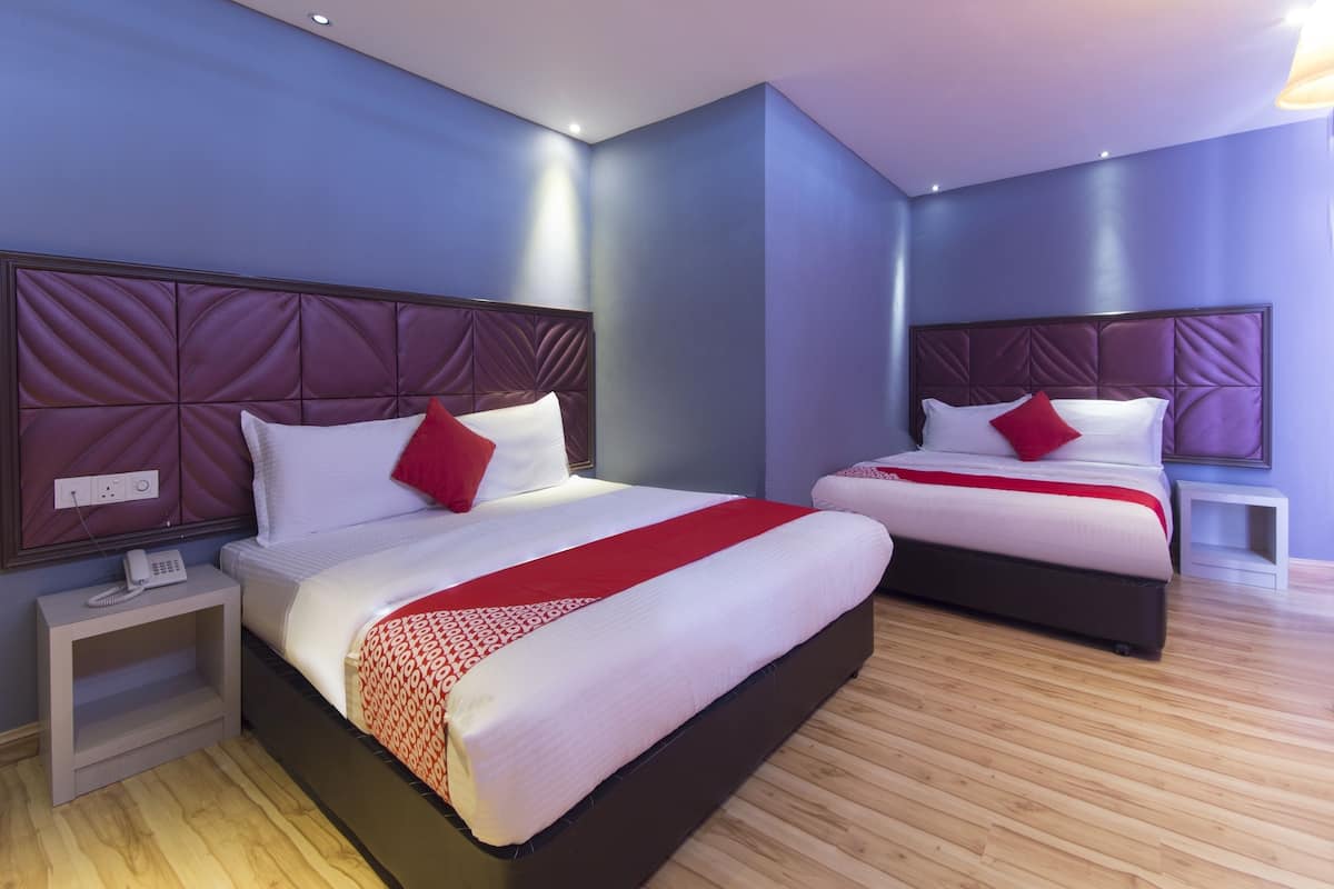 Family Suite, 2 Double Beds | In-room safe, desk, iron/ironing board, free WiFi