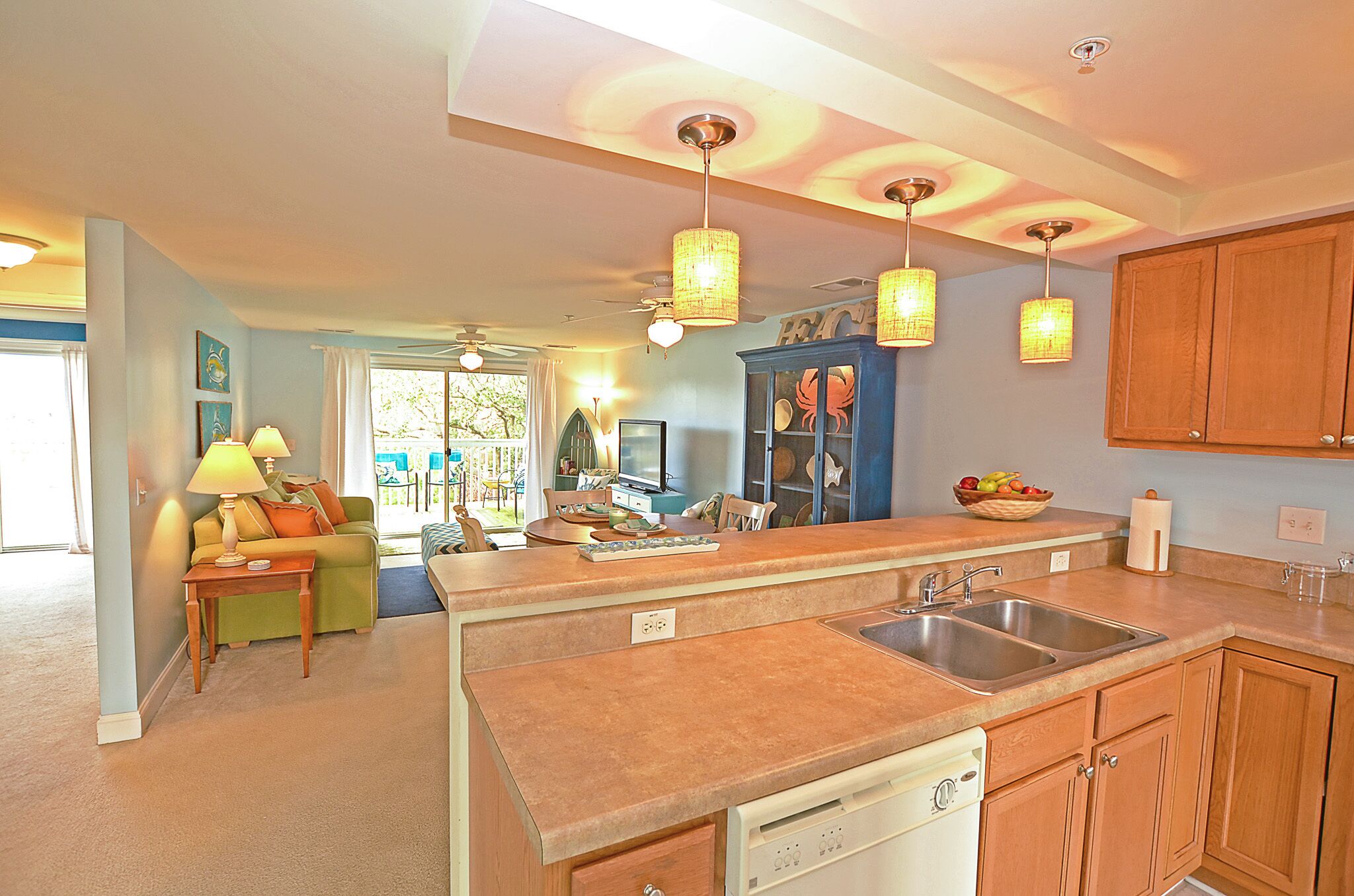 contemporary condo with a heated swimming pool