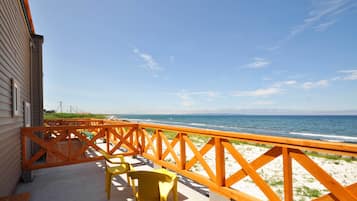 Quarto duplo standard, banheiro privativo, vista para o mar | Vista da sacada