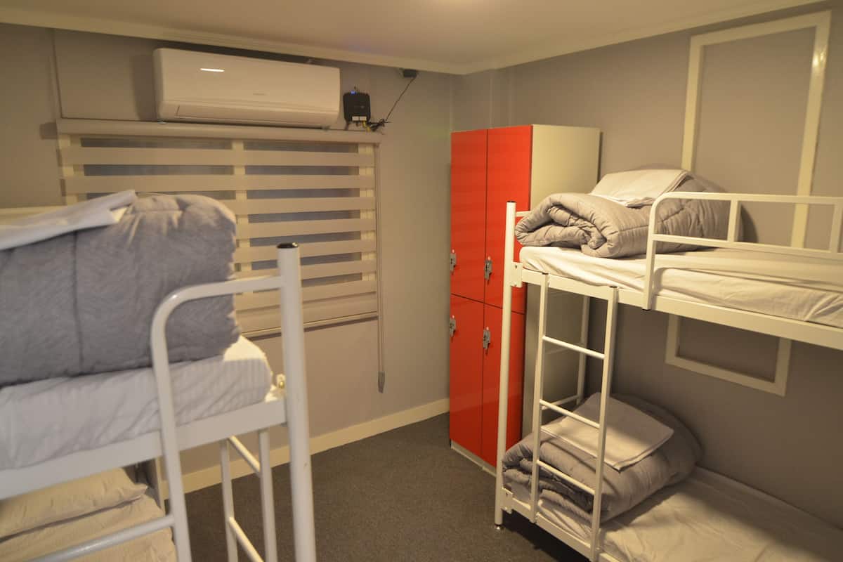 Blackout curtains, soundproofing, free WiFi, bed sheets