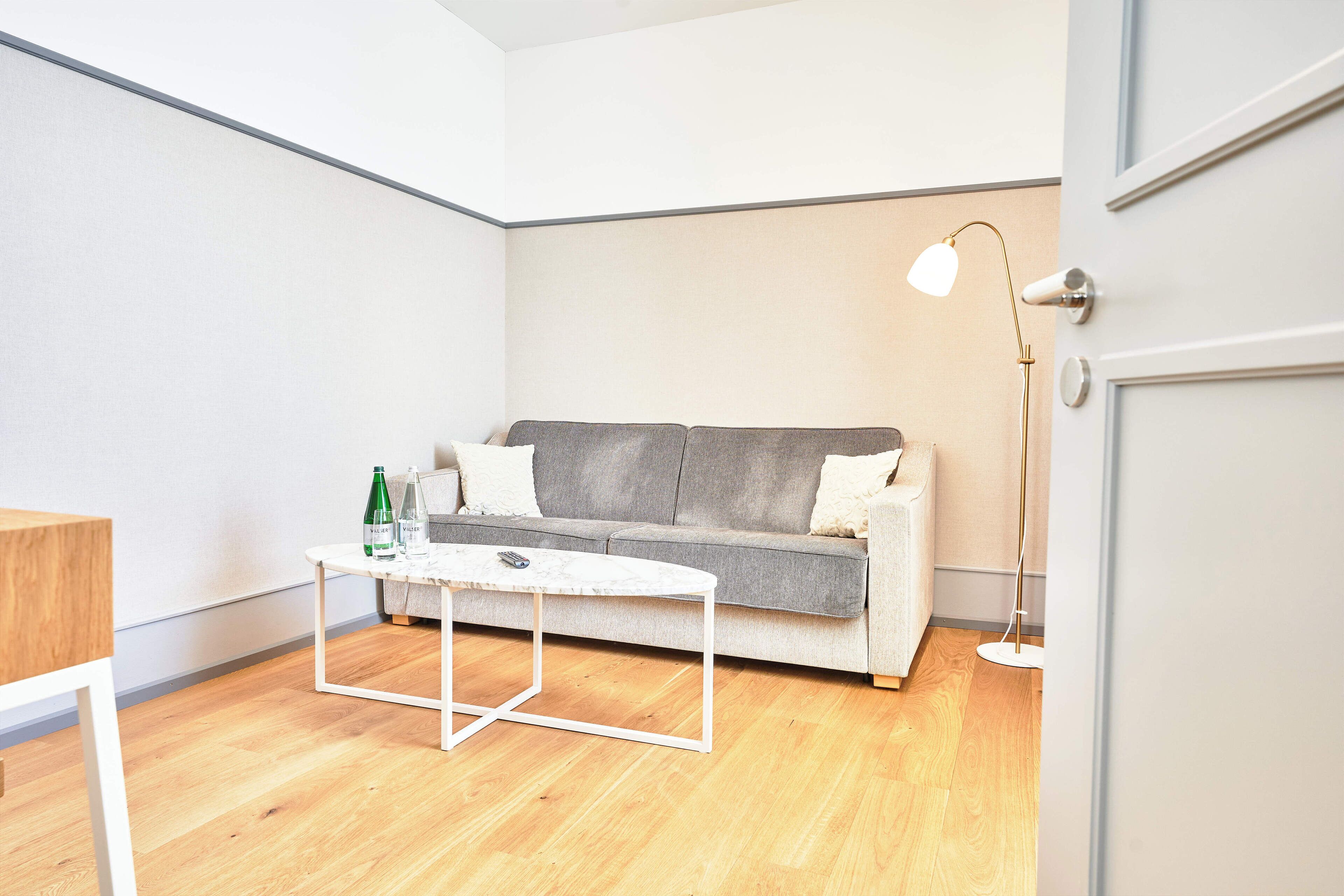 premium suite | living area | tv