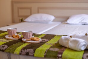 Iron/ironing board, cots/infant beds, free WiFi, bed sheets