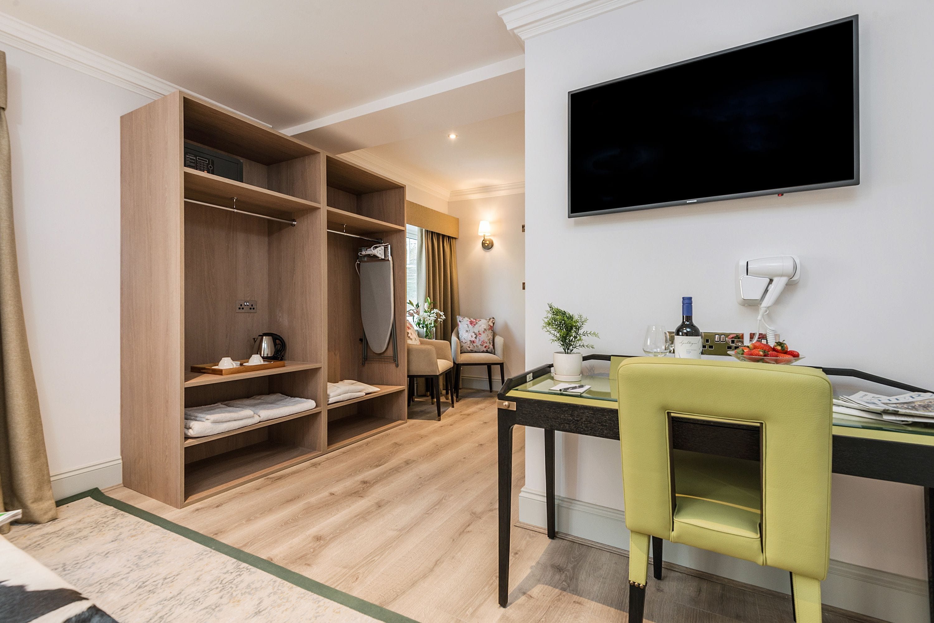 deluxe double room | egyptian cotton sheets, premium bedding, memory-foam beds, in-room safe