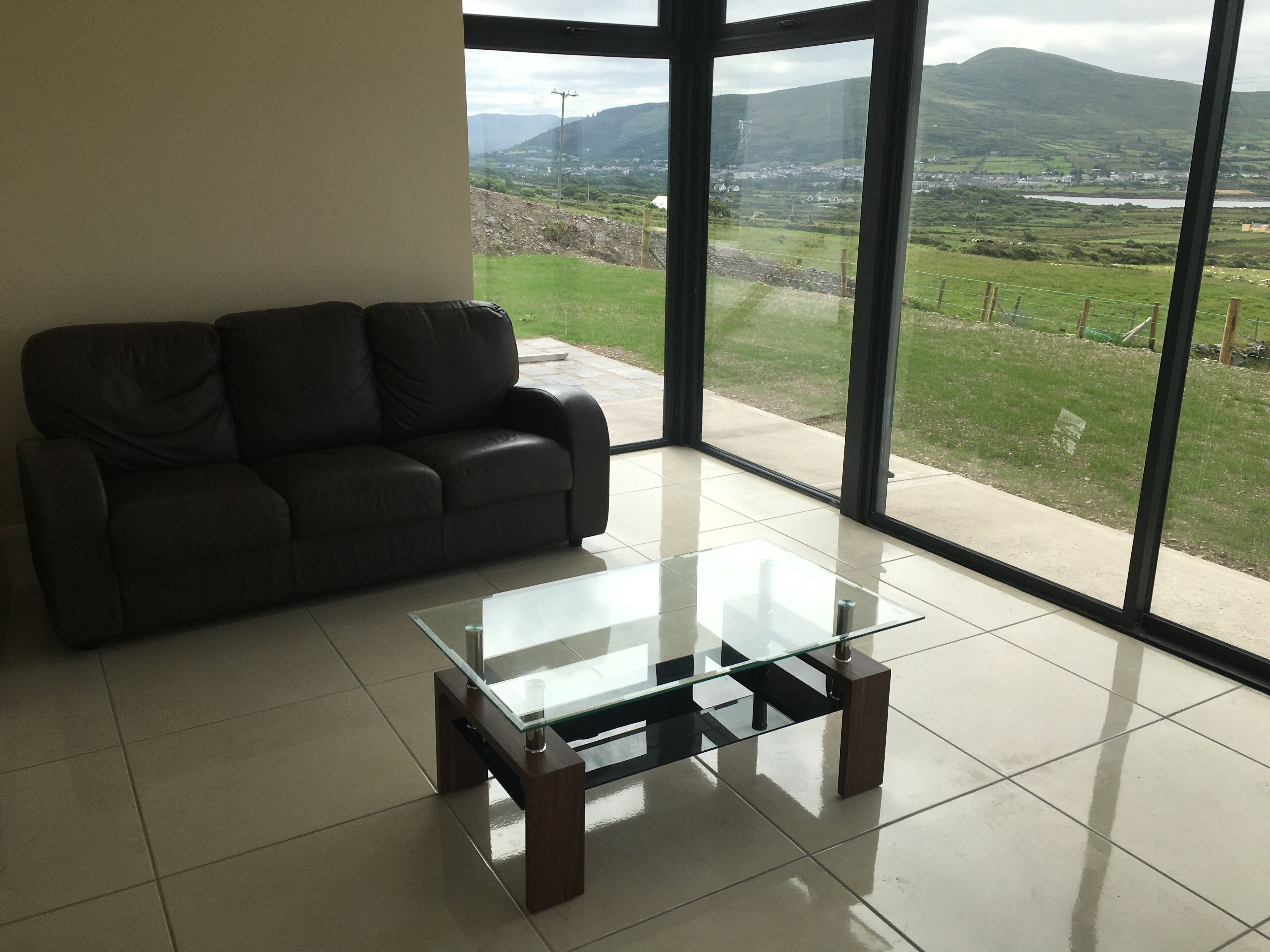 Views from the Conservatory of the River Fertha and Cahersiveen town