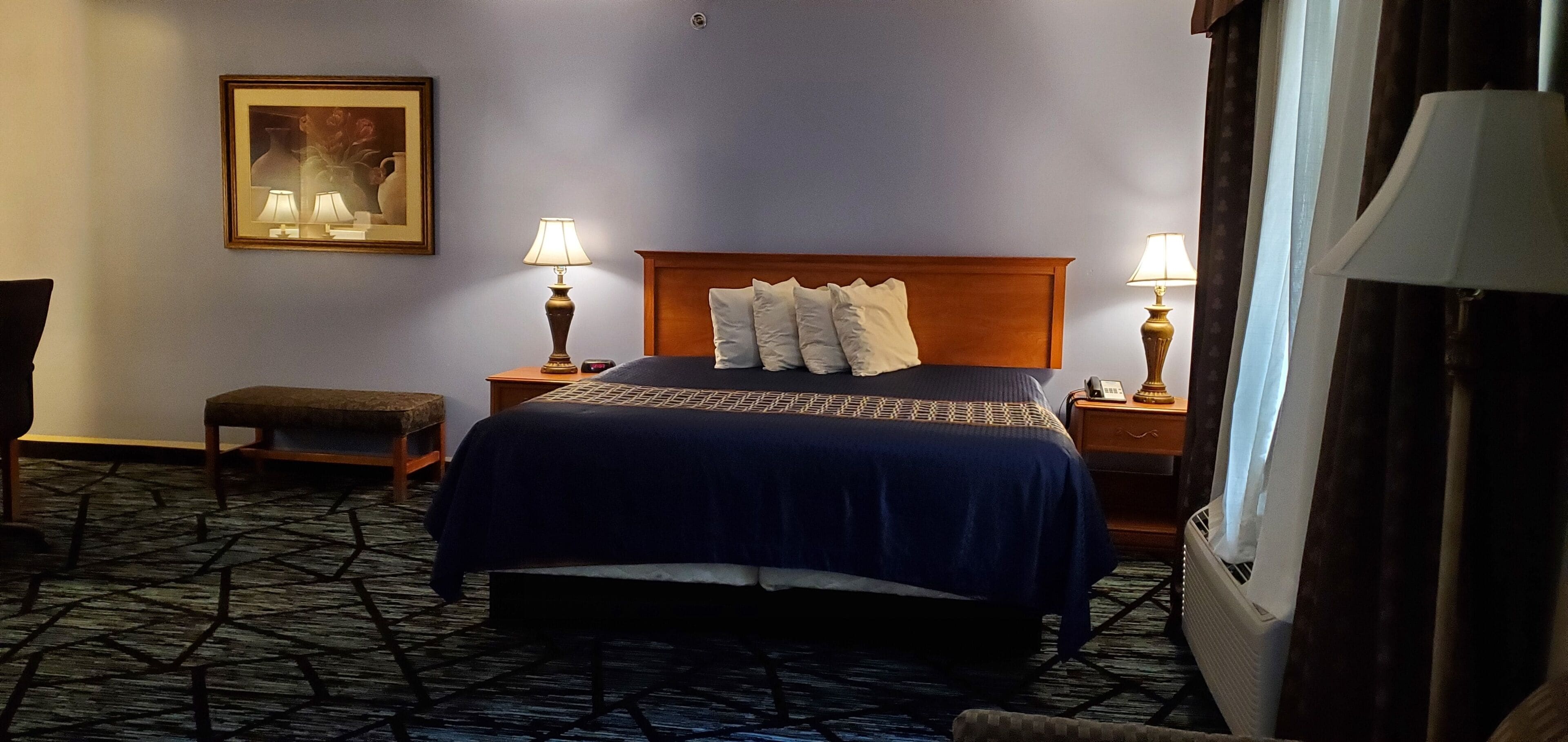 comfort studio suite, 1 king bed | individually decorated, individually furnished, desk, blackout curtains