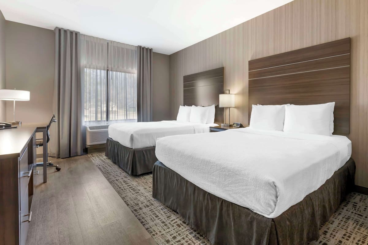 Suite, 2 Queen Beds, Non Smoking, Refrigerator & Microwave (Walk-in Shower;with Sofabed) | In-room safe, individually decorated, individually furnished, desk