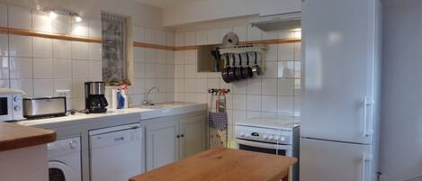 Fridge, microwave, dishwasher, toaster