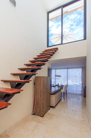 Exclusive Penthouse, Kitchen | Living area | Flat-screen TV - Penthouse A-Nah by Stella Rentals (Playa del Carmen)