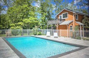 A heated pool