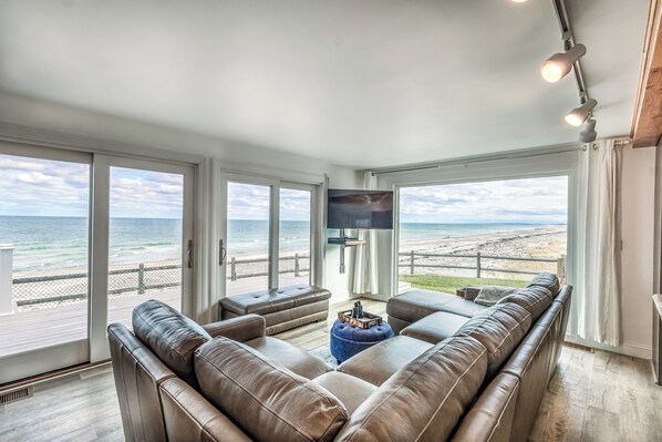 电视、壁炉、DVD 播放器、书